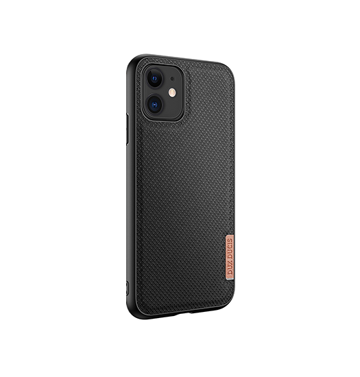 Iphone 12 Dux Ducis Luxe Cover Tekstil Design Sort