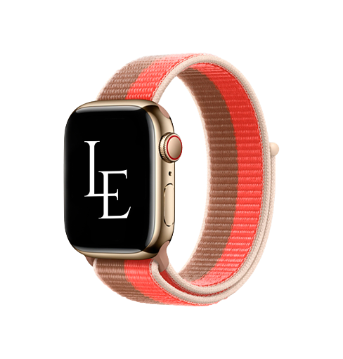 Apple Watch  38 40   41 42mm    Empiri Trade  Sport  Nylon Velcro Rem Brun Rød