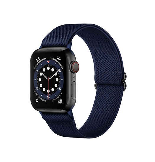 Apple Watch 38 40 41 42mm Polyester Nylon Rem Armbånd Blå