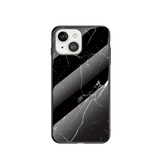 Iphone 13 Mini Deluxe Trade  Marble  Silikone Cover Black Stone