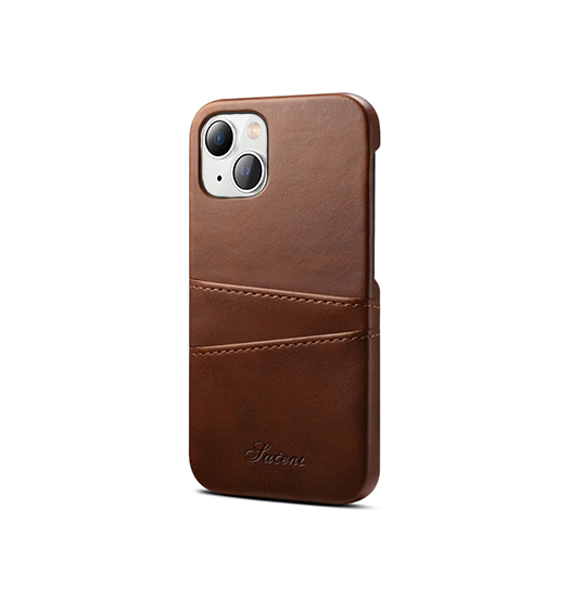 Iphone 13   Design Trade  Læder Cover    Kortholder Brun