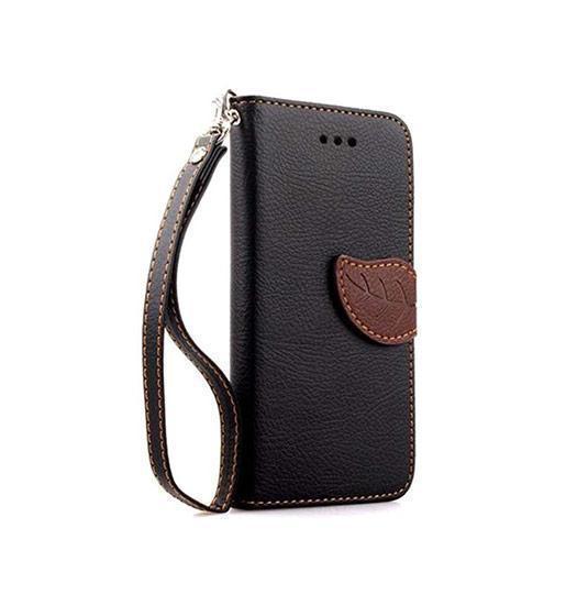 Iphone     Reborn Leaf Wallet Etui    Magnetlukning Sort
