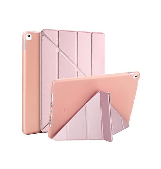 Ipad 10   Quot         2019 2020 2021  Orgami Trifold Læder Cover    Stander Rose