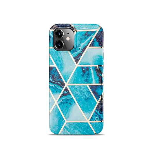Iphone 12 Deluxe Trade  Marble  Silikone Cover Ocean