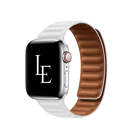 Apple Watch  38 40   41 42mm    Empiri Trade  Magnetisk Læder Rem Hvid