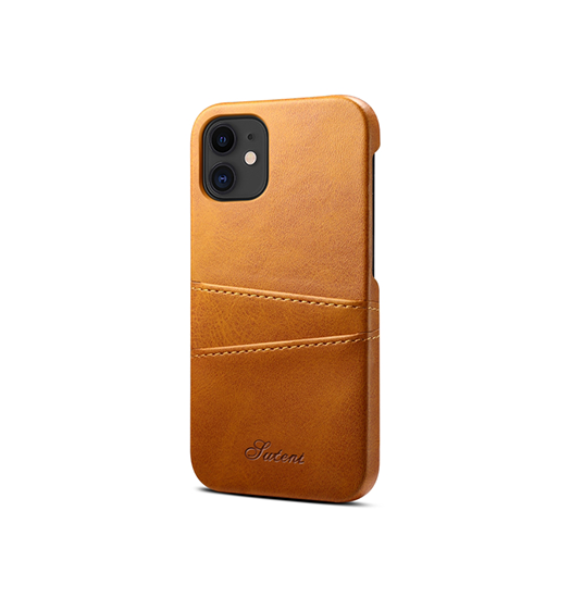 Iphone 12   Design Trade  Læder Cover    Kortholder Lysebrun