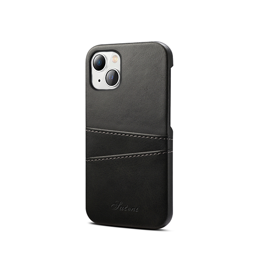 Iphone 13   Design Trade  Læder Cover    Kortholder Sort