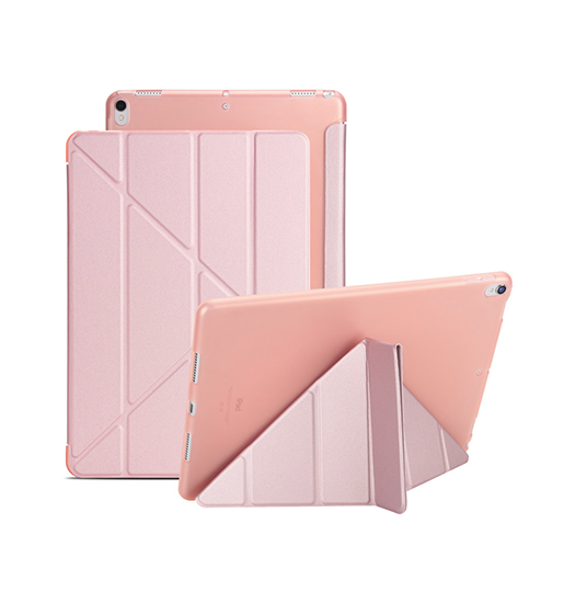 Ipad Air      2020 2022  Orgami Trifold Læder Cover    Stander Rose