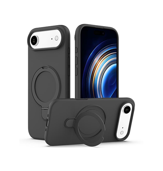 Iphone 17 Air Delx Trade  Silikone Cover    Magsafe Ring  Sort