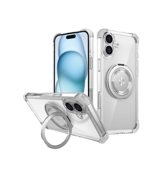Iphone 16 Delx Trade  Magsafe Cover    Kickstand Gennemsigtig
