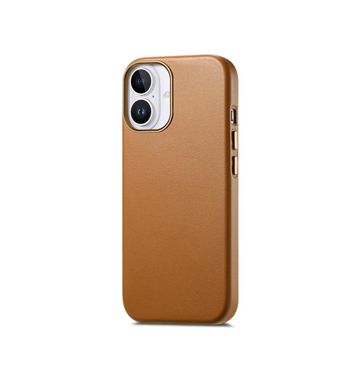 Iphone 17 Delx  Læder Cover Magsafe Kompatibel Brun