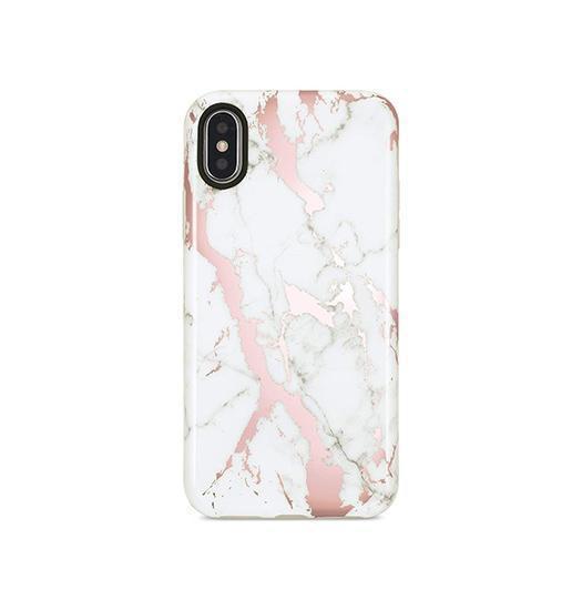 Iphone   Max Sparkle Pilion Marble Cover Hvid   Rose