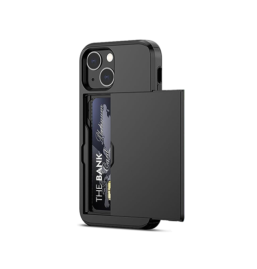 Iphone 14 Deluxe Trade Håndværker Cover Kortholder Sort