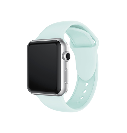 Apple Watch  42 44   45 46 49mm   Pro  Silikone Sportsrem Turquoise