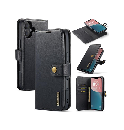 Iphone 17   Ming Trade  Vintage  - -  Læder Etui    Cover Sort