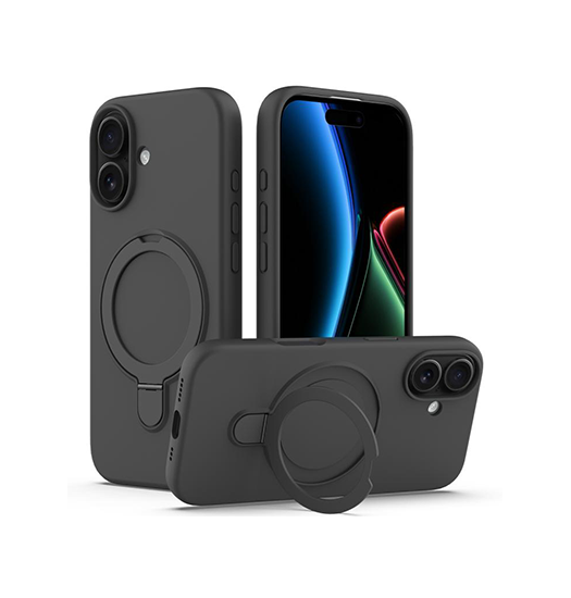 Iphone 17 Delx Trade  Silikone Cover    Magsafe Ring  Sort