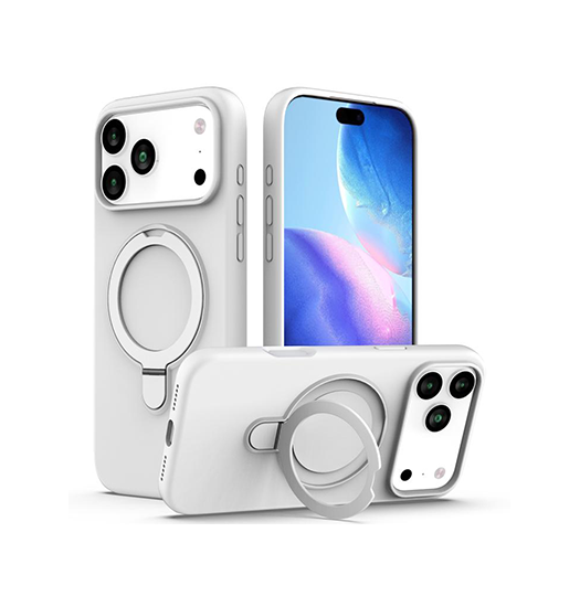 Iphone 17 Pro Max Delx Trade  Silikone Cover    Magsafe Ring  Hvid