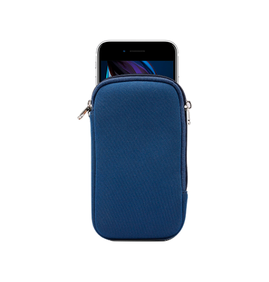 Samsung Galaxy S9  Simple Nylon Sleeve Etui    Lynlås Navy   Blå