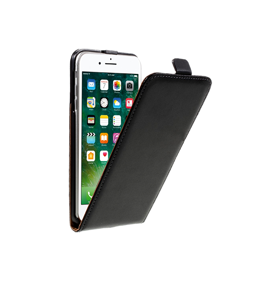 Iphone   6s Plus Diary Vertikal Læder Flipcover Sort