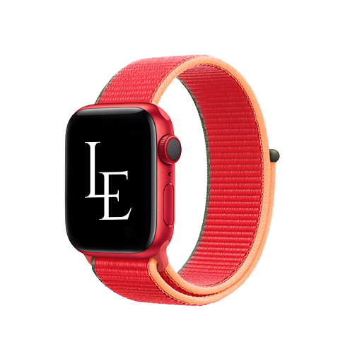 Apple Watch  42 44   45 46 49mm    Empiri Trade  Sport  Nylon Velcro Rem Rød