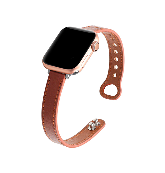 Apple Watch  42 44   45 46 49mm  Adena Trade  Classic Læder Urrem Brun