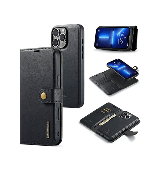 Iphone 11 Pro Max   Ming Trade  Vintage  - -  Læder Etui    Cover Sort