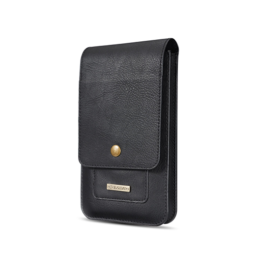 Iphone 15 Pro   Ming Trade  Læder Bælte Sleeve    Kortholder Sort
