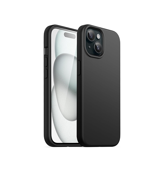 Iphone 15 Deluxe Trade  Soft Touch Silikone Cover Sort