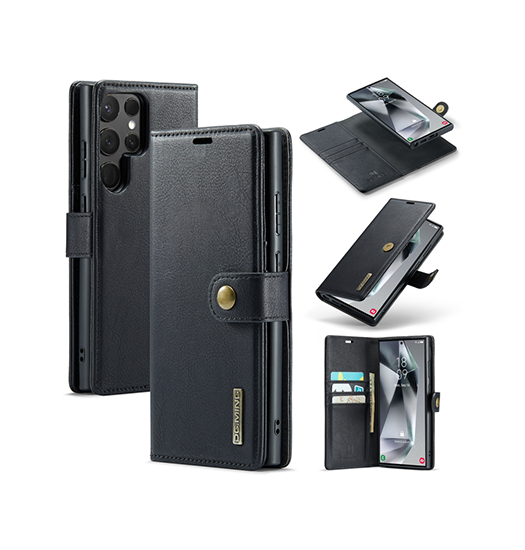 Samsung Galaxy S21 Ultra   Ming Trade  Vintage  - -  Læder Etui    Cover Sort