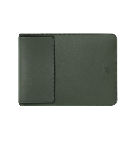 Macbook Air 11 Quot  Bubm  Vertigo Læder Sleeve   Cover Mørkegrøn
