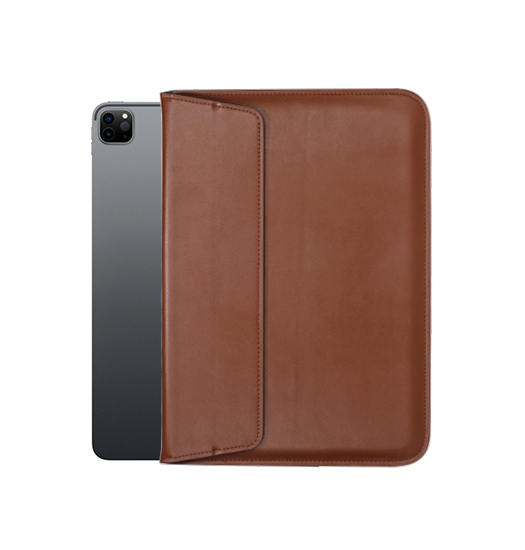 Ipad Pro 11 Quot   2022 2021  Retro Diary Vegan Læder Sleeve Vintage Brun