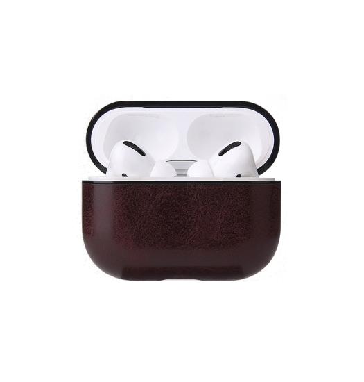 Airpods Pro   Reallike Trade  Læder Beskyttelse Cover Brun