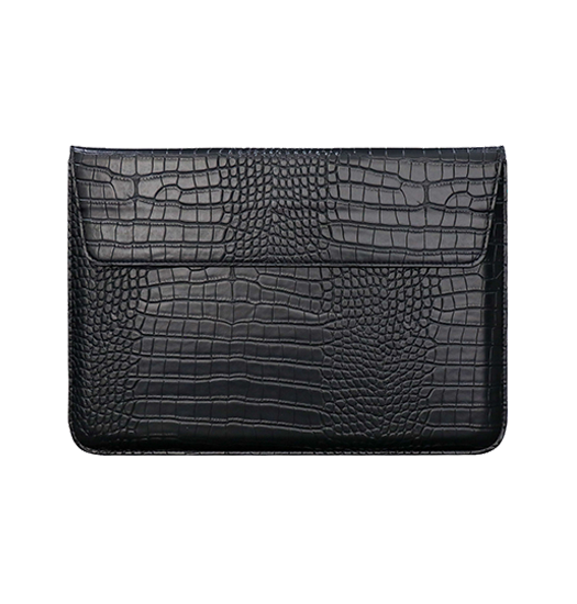 Computer 14 Quot Crocodile Skin Læder Sleeve Sort