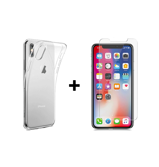 Iphone   Max Sikkerhedssæt Beskyttelsesglas   Silikone Cover