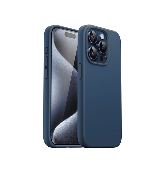Iphone 16 Pro Deluxe Trade  Soft Touch Silikone Cover Blå