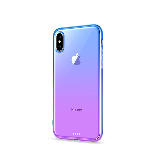Iphone   Max Valkyrie Gradient Silikone Cover Lilla   Blå