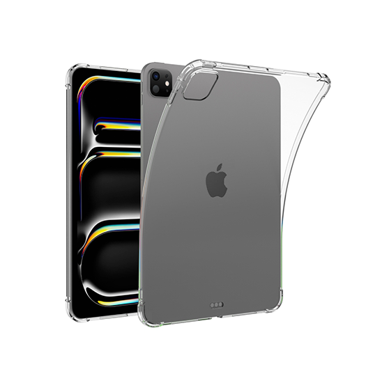 Ipad Pro 13 Quot   2024  Silent Stødsikker Silikone Cover Gennemsigtig