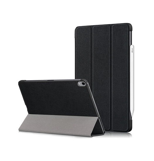 Ipad Pro 12 Quot 2018 Design Trade Smart Trifold Læder Cover Sort