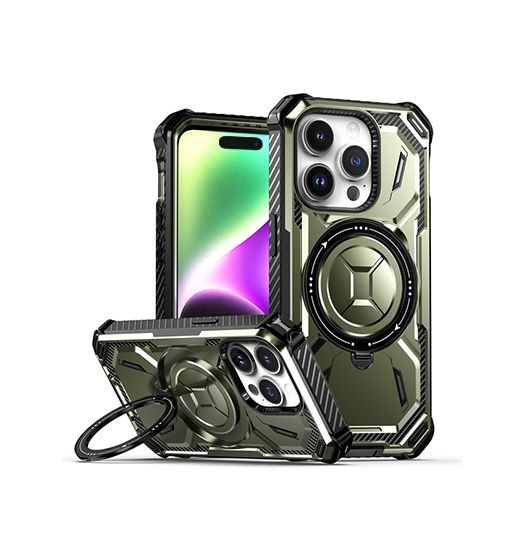 Iphone 15 Pro   Pro Trade  Armor Cover V2    Magsafe Grøn