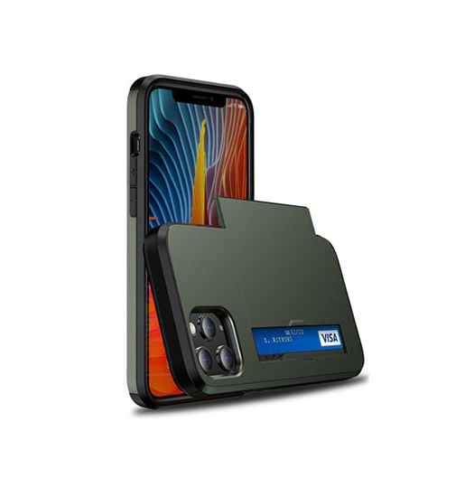 Iphone 13 Pro Max Deluxe Trade Håndværker Cover Kortholder Army