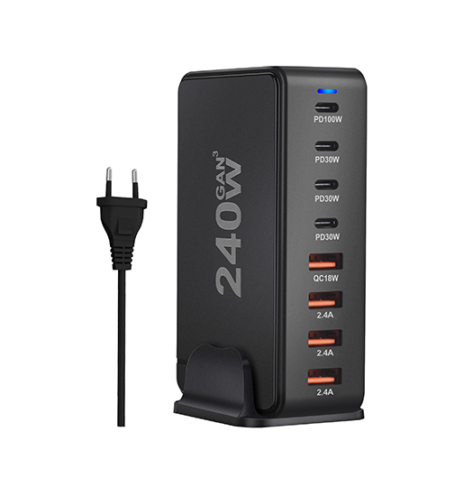 Usb Ladestation  4x Usb-      4x Type-   240w  Gan-pro Trade