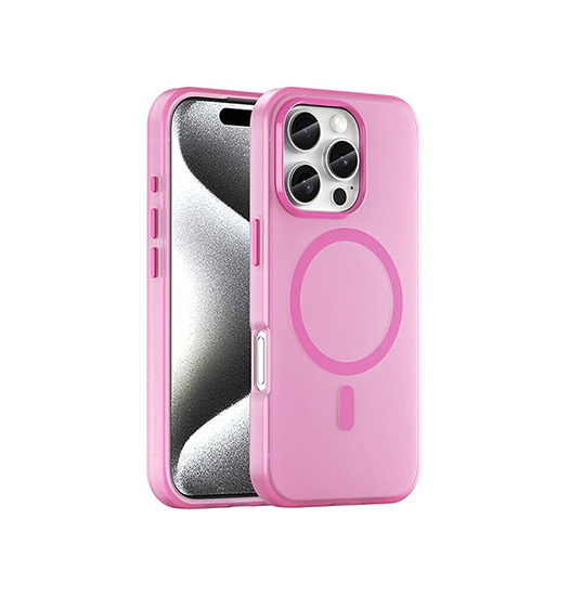 Iphone 16 Pro Max Delx Trade  Translucent Magsafe Silikone Cover Pink