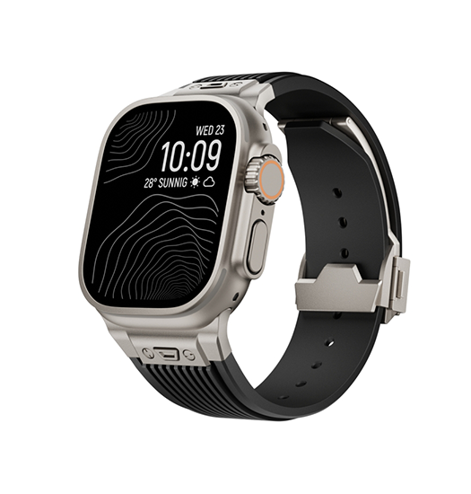 Apple Watch  42 44   45 46 49mm  Delx Trade  Vertical-line Titanium Rem Sort