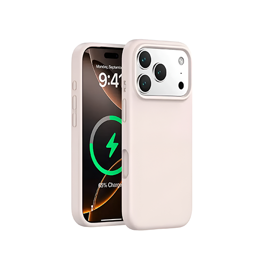 Iphone 17 Pro Deluxe Trade  Soft Touch Silikone Cover Magsafe-kompatibel Lyserød