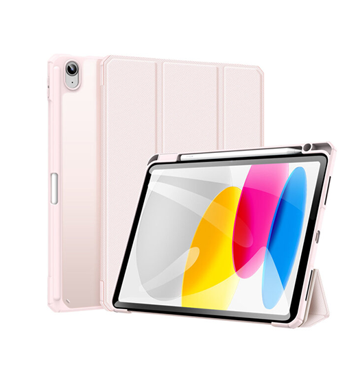 Ipad 11 Quot   2025    Ipad 10   Quot   2022  Dux Ducis Trade  Mesh Design Trifold Cover Lyserød