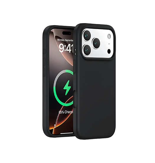 Iphone 17 Pro Max Deluxe Trade  Soft Touch Silikone Cover Magsafe-kompatibel Sort