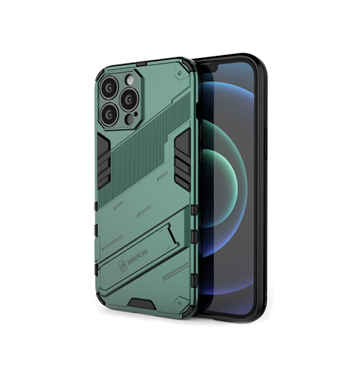 Iphone 13 Pro Eagle Trade  Prz Stødsikkert Cover    Kickstand Emerald   Grøn