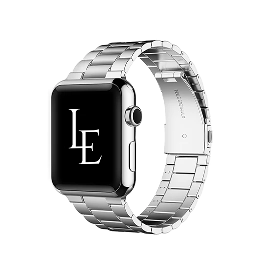 Apple Watch  38 40   41 42mm    Empiri Trade  Premium 316l Stål Rem Sølv