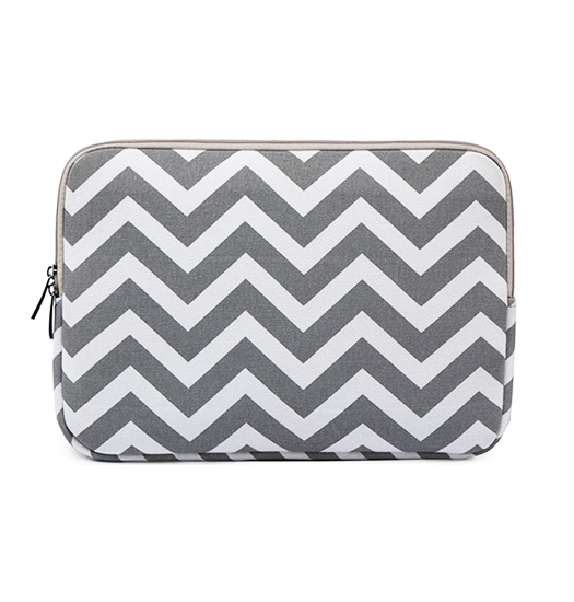 Macbook Pro Air 15 Quot  Lisen Trade  Wavy Canvas Sleeve Grå Hvid