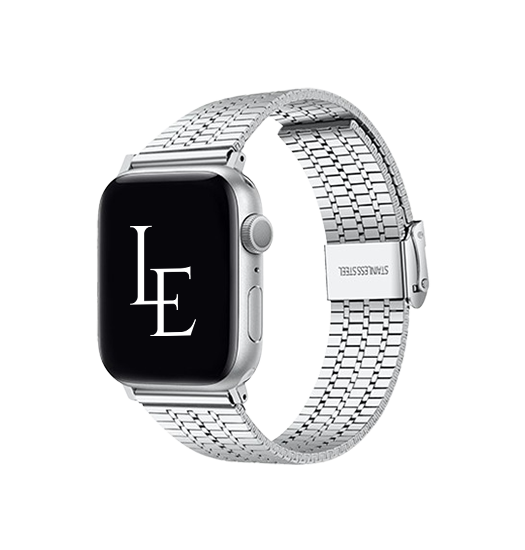 Apple Watch  42 44   45 46 49mm    Empiri Trade  Marbella Rustfrit Stål Rem Sølv